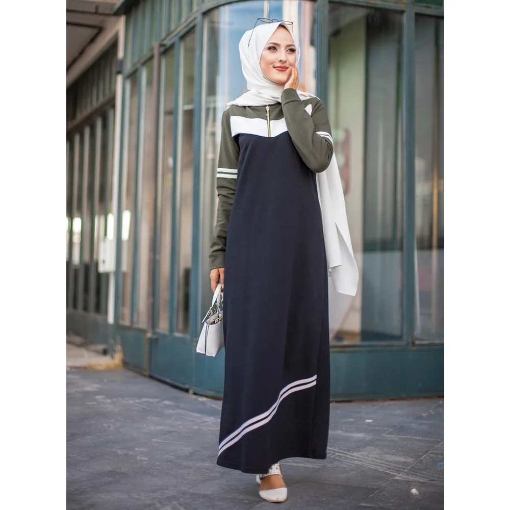 

Платье на молнии с вырезом-хаки-Dorlie