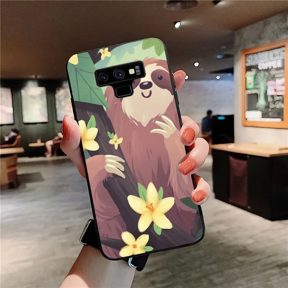 Чехол для телефона Cute Sloth Samsung A 13 21 30 31 32 51 52 53 70 Huawei Honor 50 60 OPPO vivo