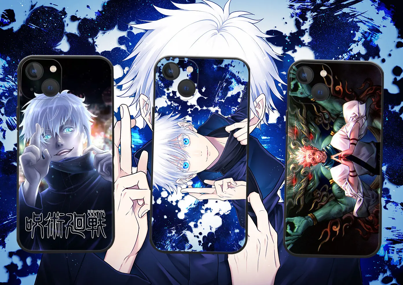 

Jujutsu Kaisen Gojou Satoru Phone Cover For iPhone 11 12 13 14 Pro Max X XR XSMax 7 8 14Plus Luxury Black Soft Silicone TPU Case