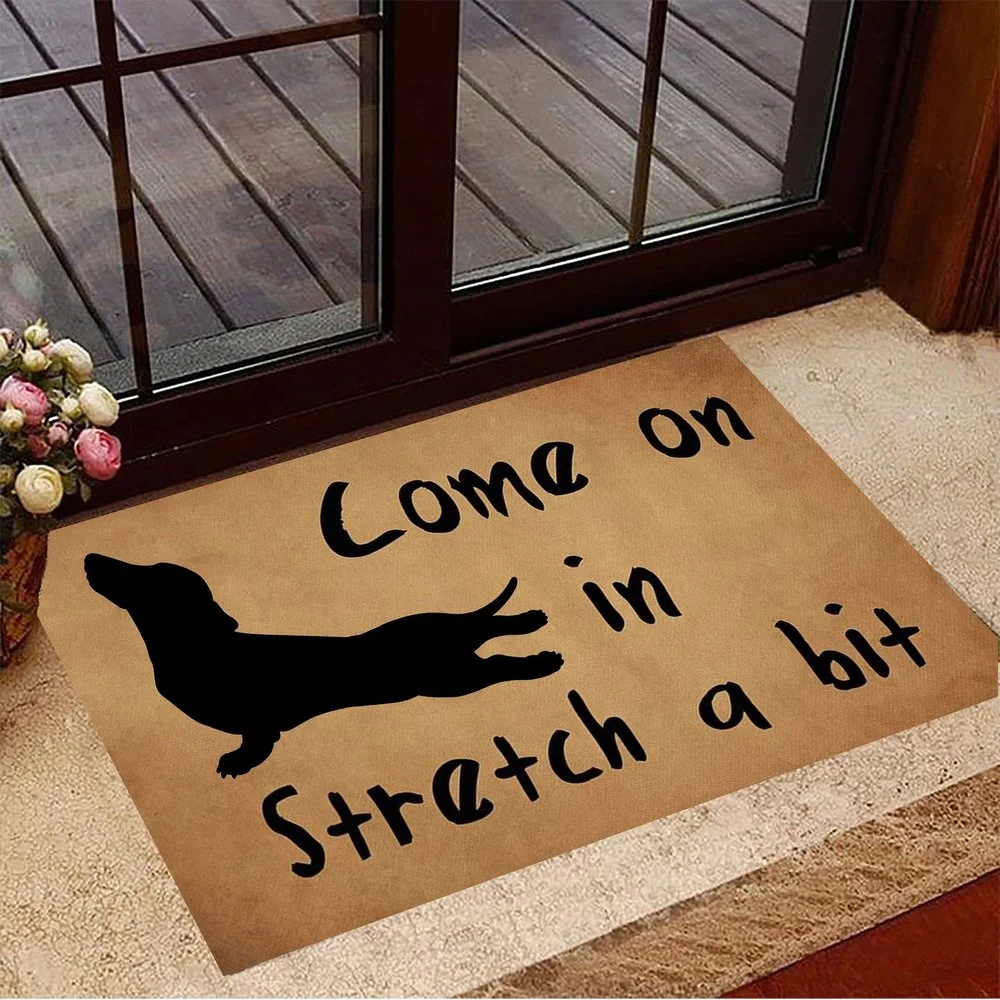 CLOOCL Chihuahua Come on In Stretch A Bit Doormat Funny Welcome Entry Mat Yoga Lover Gift 3D Carpet Home Decor |