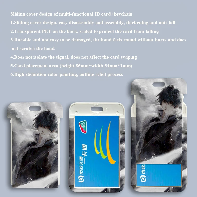 110*70mm Anime Collection Time Raiders Lanyard ID Card Badge Holder with Keychain Keyring Gift