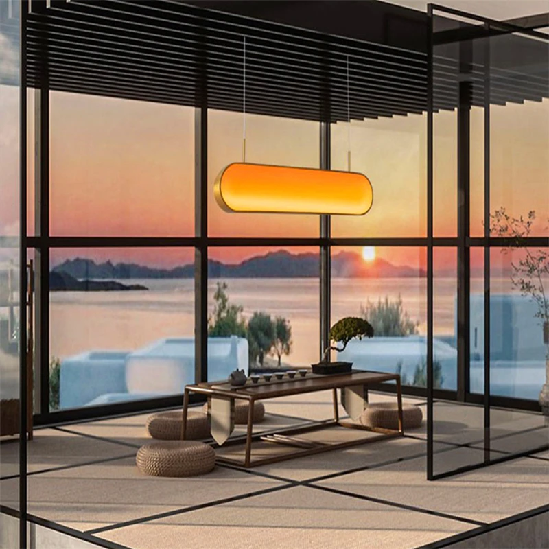 

Modern Sunset Lamp LED Chandelier Indoor Decoration Sunset Light for Living Room Restaurant Bar Atmosphere Hanging Lamp Lighting
