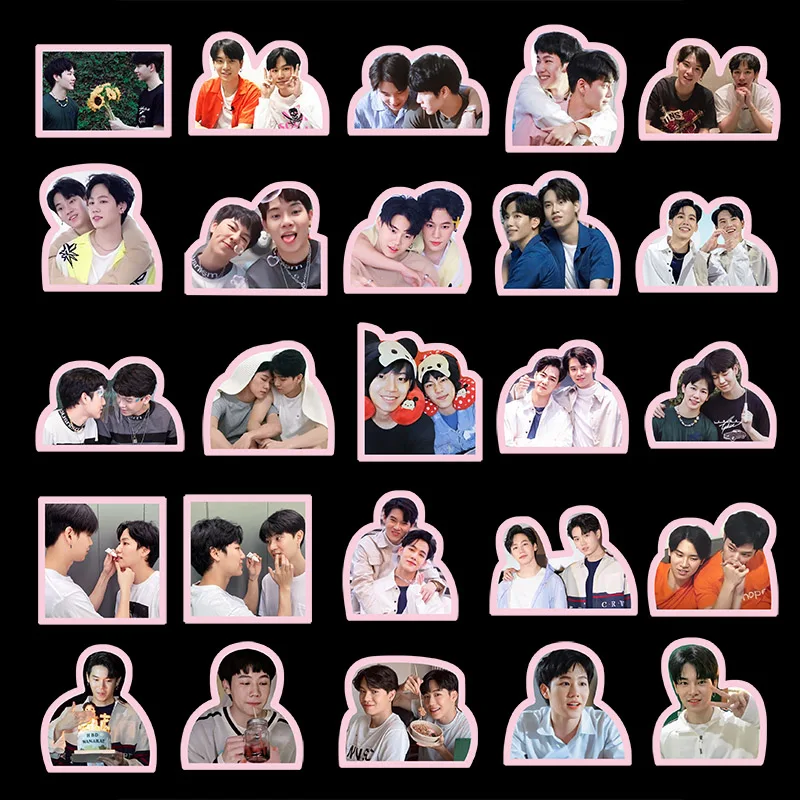 25pcs New Thailand Stars Drama This is Love Story En of Mechanics Vee Mark Yinwar cute stickers gift |