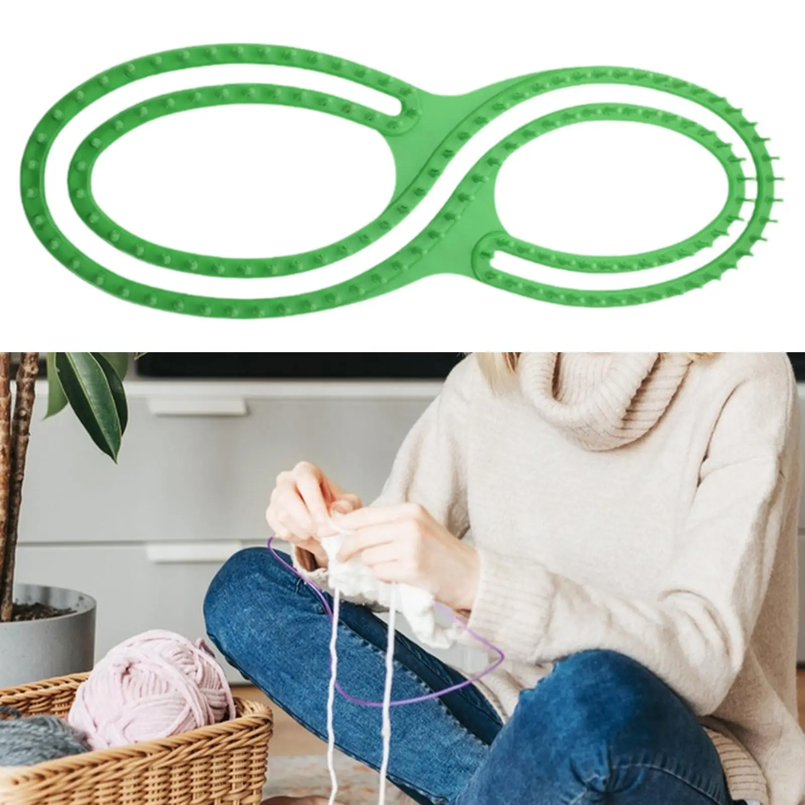 8-образный ткацкий станок ручной работы DIY крючком легкий инструмент для вязания