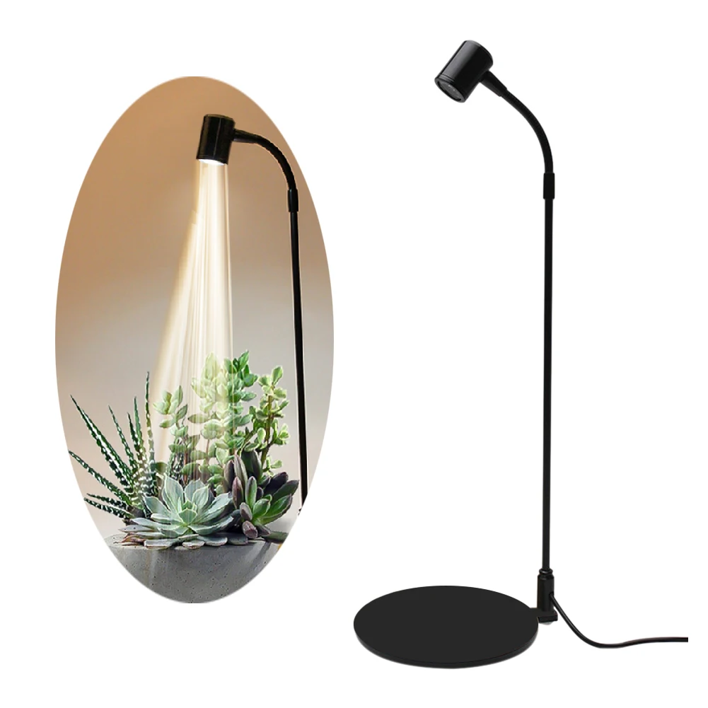 

3W Fish Tank With Foot Pad Aquarium LED Light Heat Insulation Potted Plants Waterproof DIY USB Powered Home 360 Degree Rotation