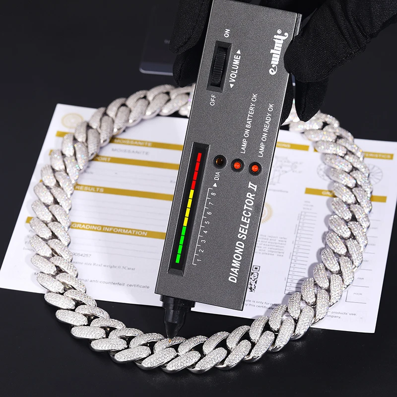 Новое поступление ювелирные изделия в стиле рэпера 20 мм позолоченное серебро 925