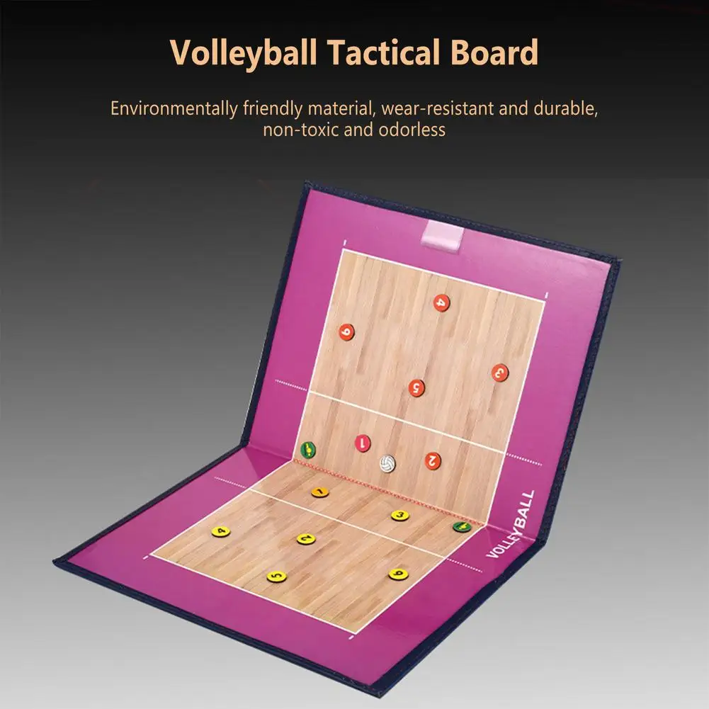 

2023 Portable Foldable Volleyball Coaching Clipboard Kit Waterproof Fireproof Strong Magnetic With Marker Pen New Team Sport