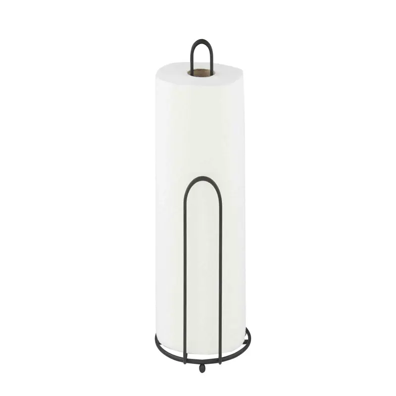 

Free Standing Paper Towel Holder with Easy-Tear Arm, Black