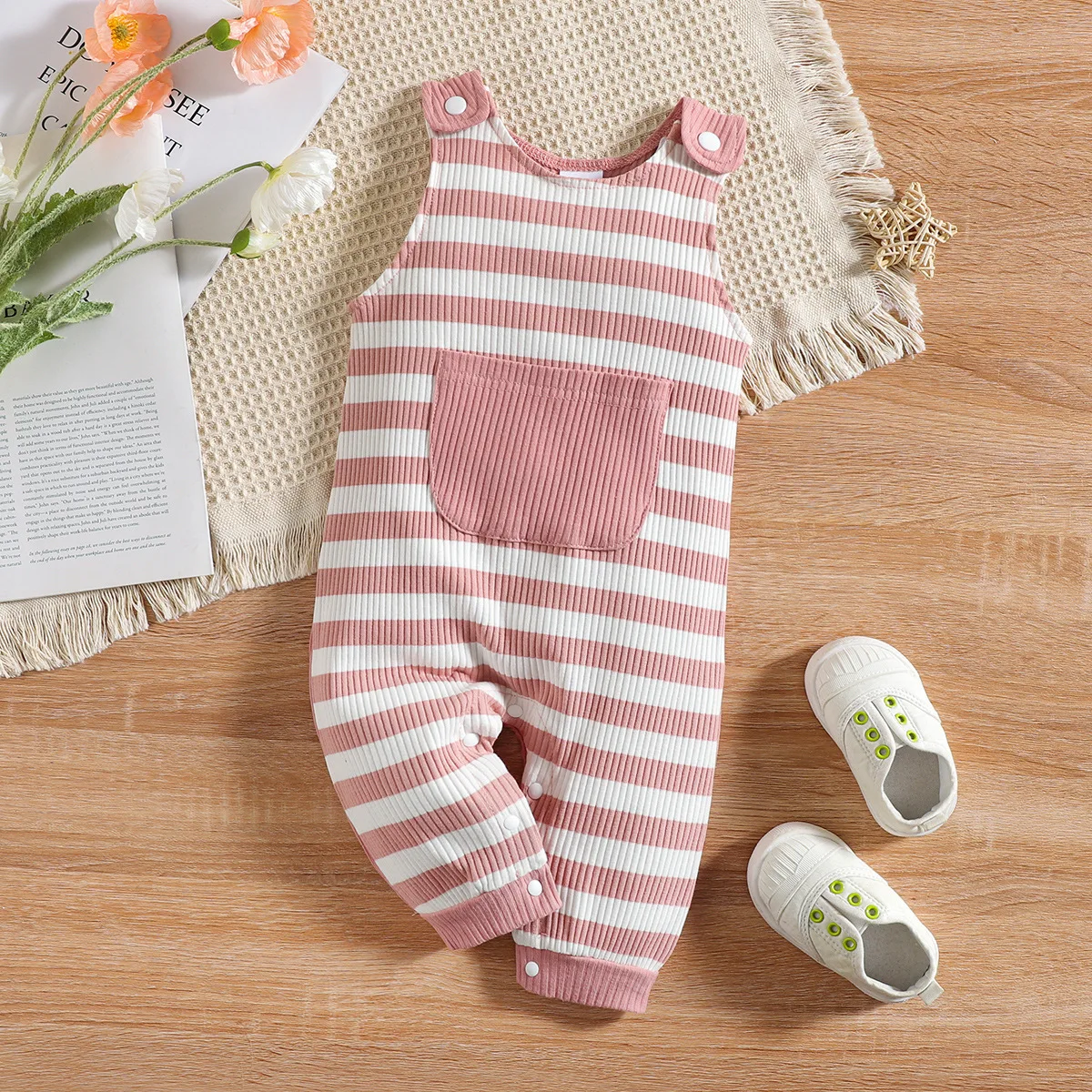 

Newborn Baby Clothes Rompers Stripes Knitted Jumpsuits Sunsuits Spring Summer Infant Boy Girl Sweaters One Pieces Bodysuit 0-18M