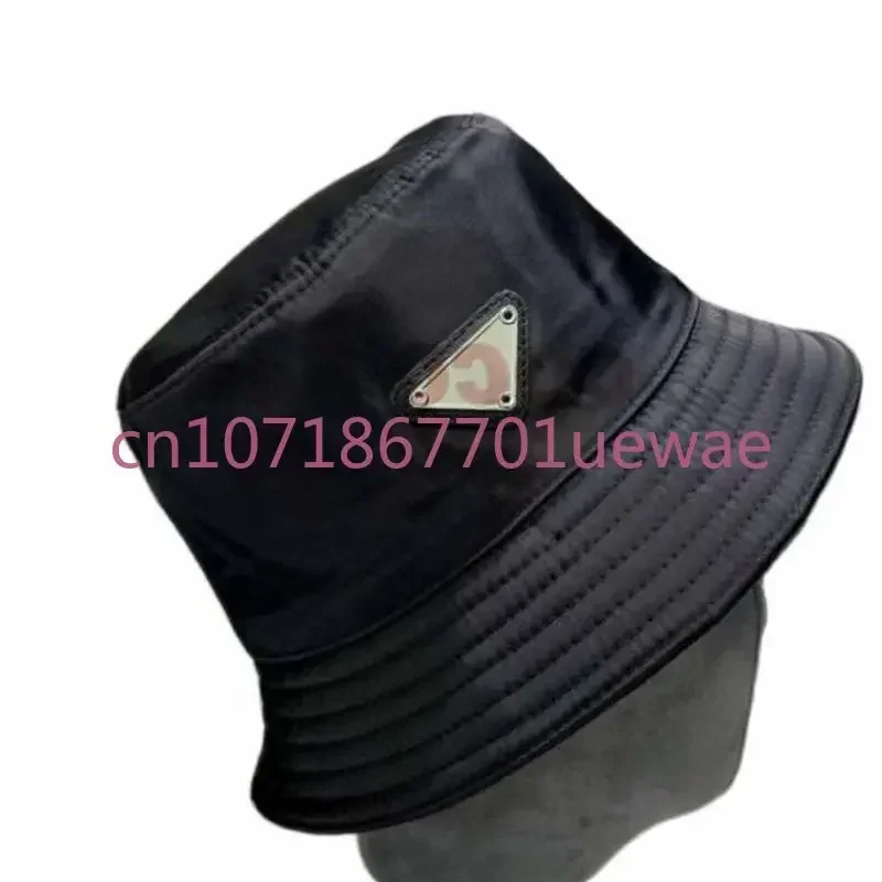 

Панама женская нейлоновая с металлическим логотипом, черная, весна-лето