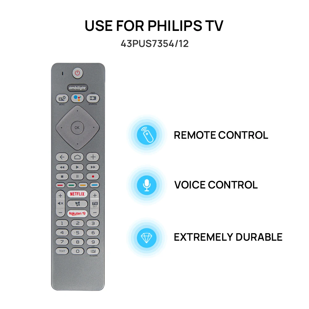 

Пульт дистанционного управления Philips 4k-uhd 43PUS7354/12 50PUS7354/12 55PUS7354/12