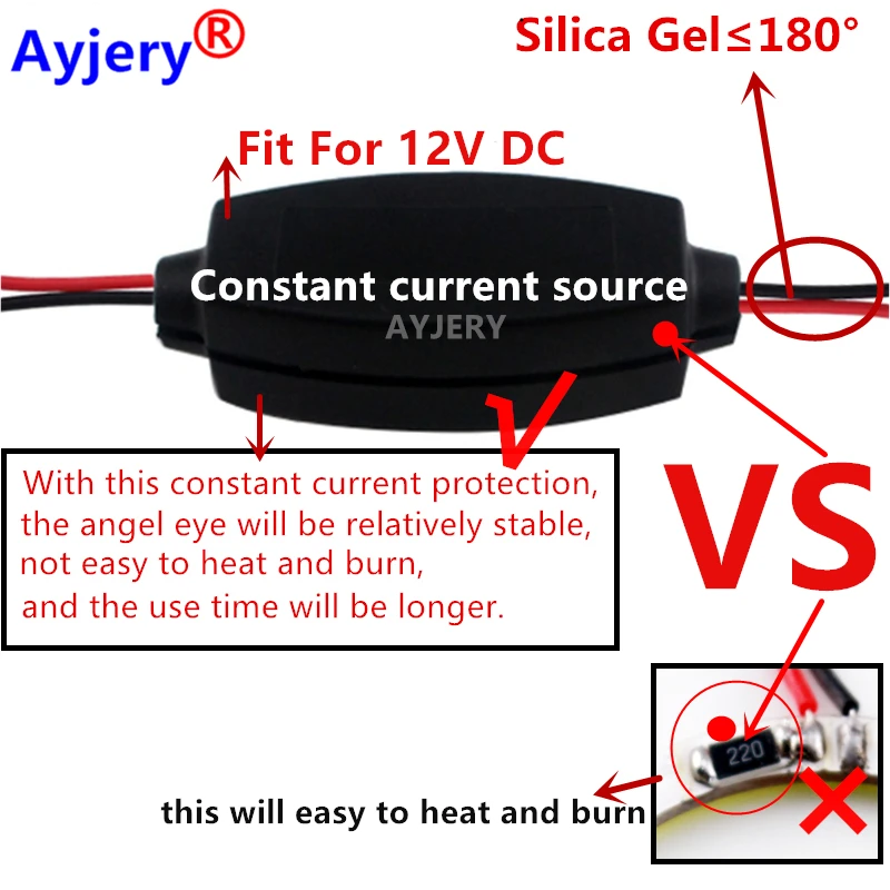 COB Angel Eyes 12 В постоянного тока дневный свет для универсальных транспортных