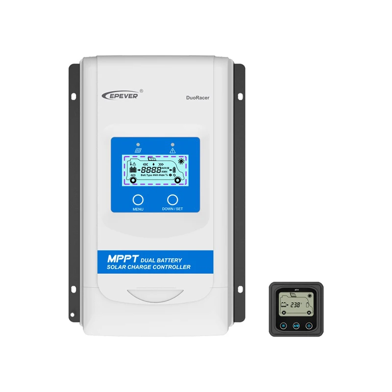 Двойной аккумулятор MPPT регулятор солнечной батареи DR3210N-DDS контроллер зарядки 30A