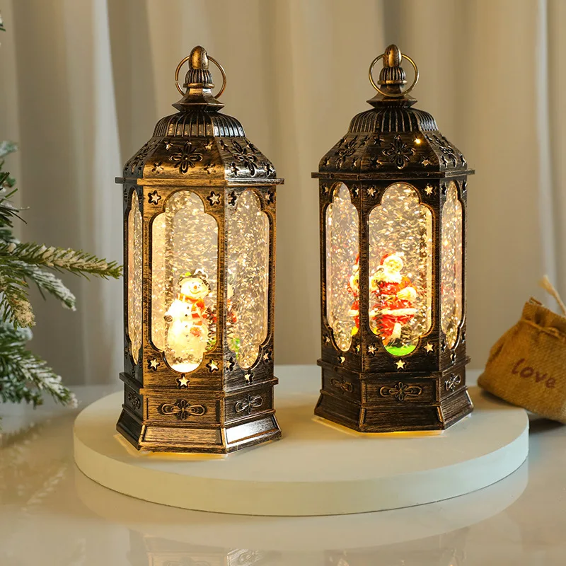 

Christmas Musical Snow Lantern LEDs Fairy Lights Lamp Christmas Decoration Santa Claus Hanging Lighting with Song Christmas Gift