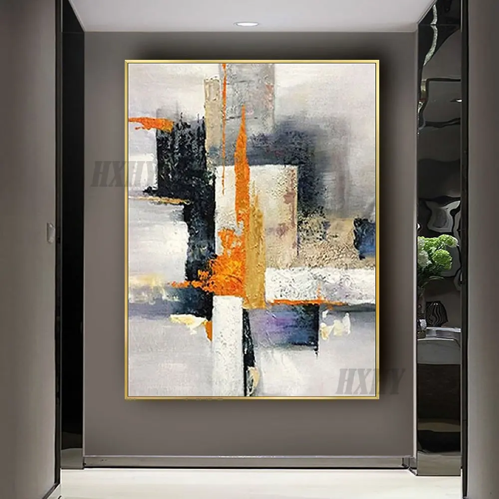 

Абстрактная Толстая масляная Золотая настенная живопись ручной работы масляная живопись на холсте золотые картины настенные картины худо...