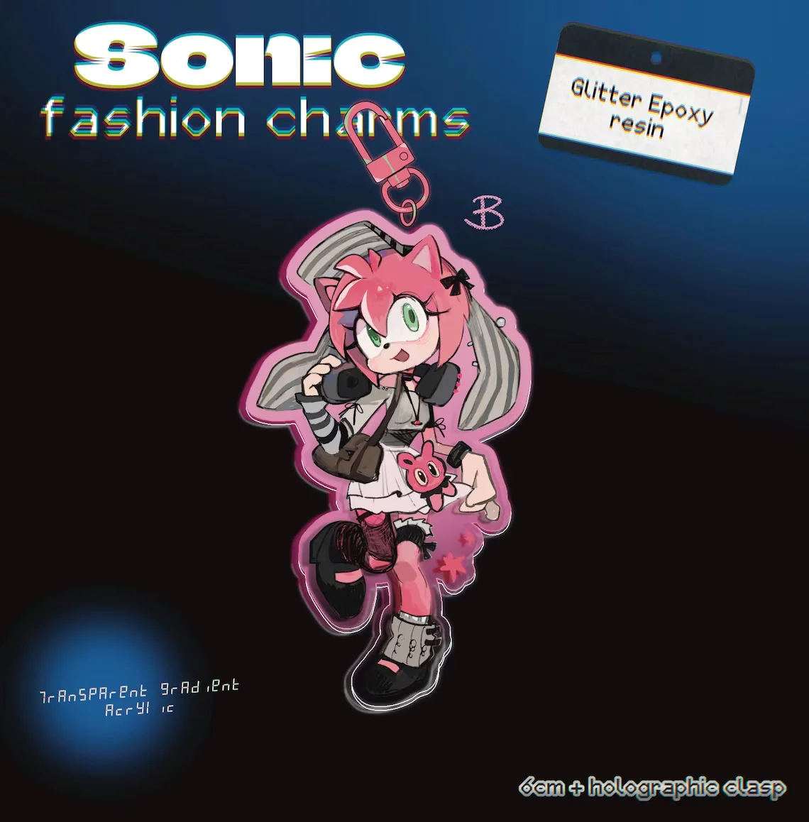 Фото Акриловый кулон Sonic Fashion, коллекция для фанатов аниме №3