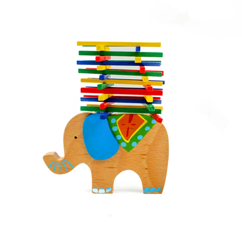 

Wood Balance Game Educational Elephant/Camel Balancing Blocks Wooden Toy Baby Toys Montessori Blocks Gift For Child