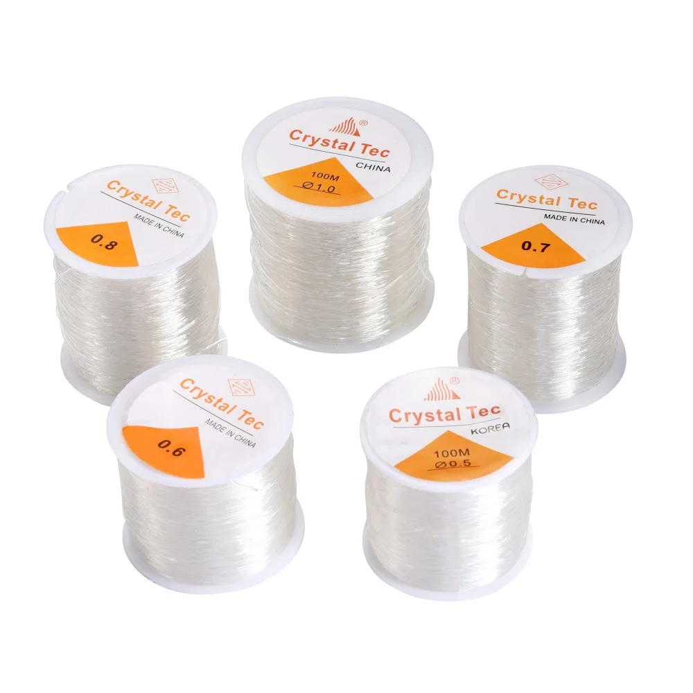 

100M Plastic Crystal DIY Beading Stretch Cords Elastic Line Jewelry Making Supply Wire String thread String Thread Supplies