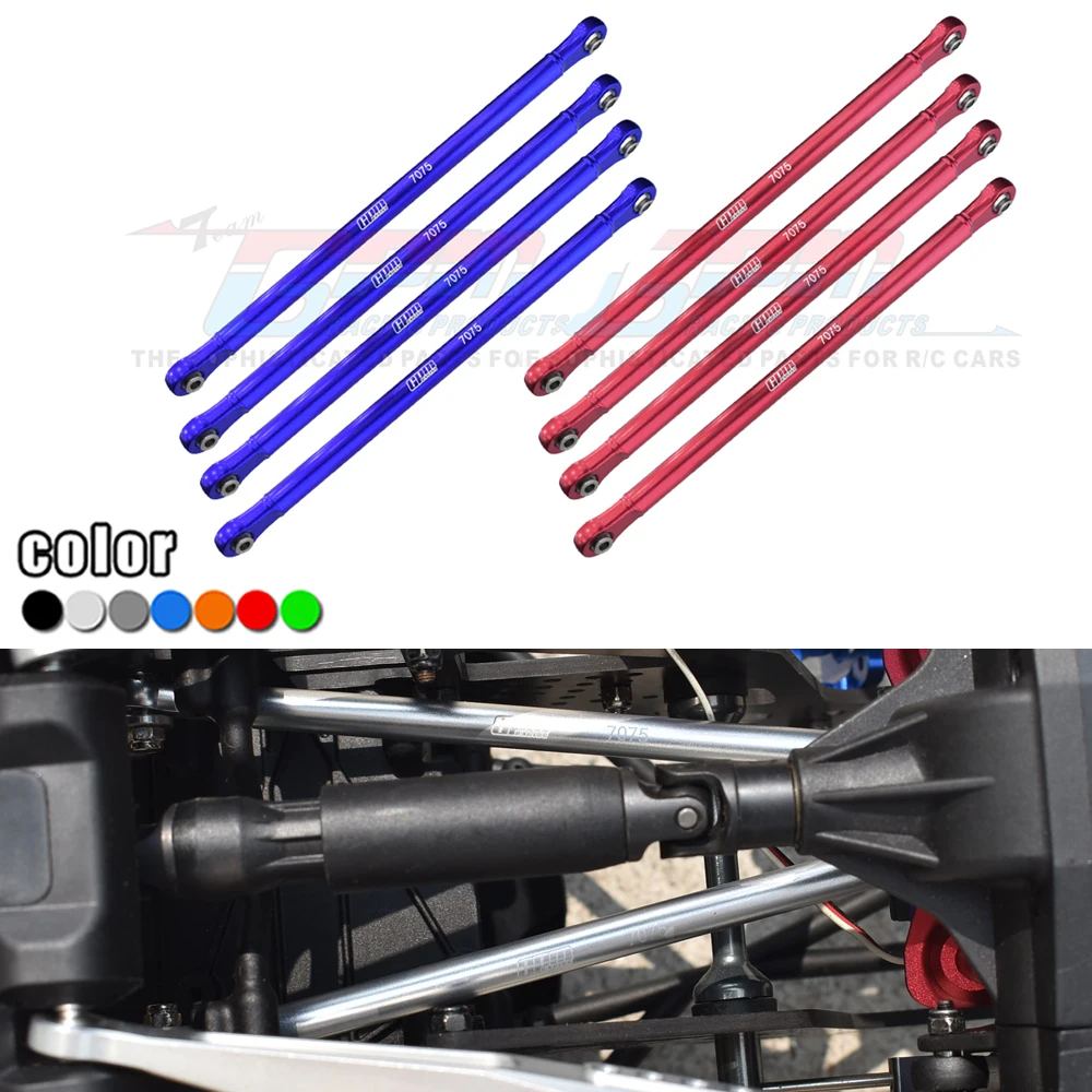 

GPM for LOSI 1/8 LMT 4WD Solid Axle RC Car Upgrade Parts Metal Front Rear Upper Keel Link Bar Support Frame Rod Set LOS244009