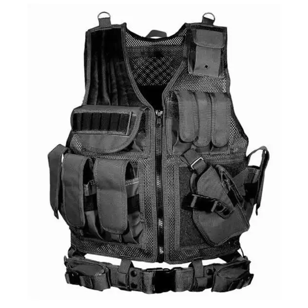 

Hunting Military Tactical Vest Paintball Camouflage Molle Hunting Durable Assault Shooting Hunting Plate Carrier With Holster