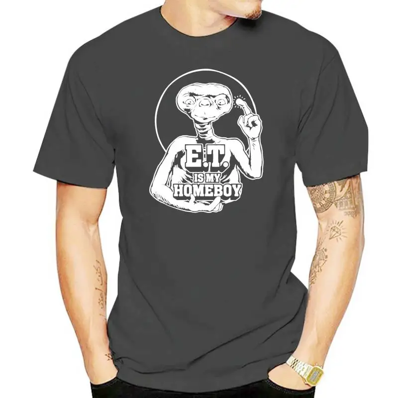

Customized Casual Extraterrestrial cartoon - E.T is my homeboy t-shirt for men Sunlight cool men's tshirts Harajuku cotton