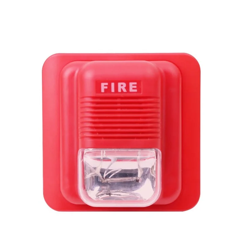 

Fire Alarm Horn 119 Fire Alarm LED Flashing Light Siren 12V 24V Fire Sound and Light Alarm