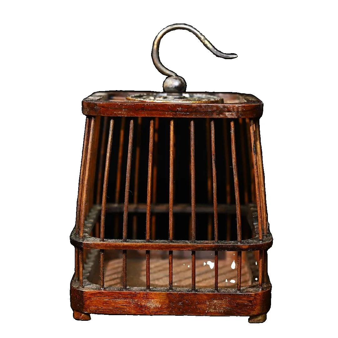 

LAOJUNLU An Old Tibetan Pearwood Cage With Brass Hooks For Caddisflies Chinese Traditional Style Antiques Fine Art Gifts Crafts