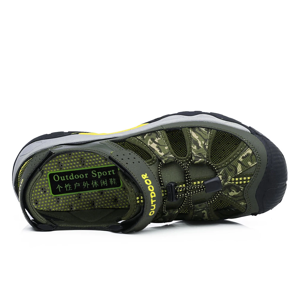 Summer Men Casual Beach Shoes Outdoor Water Shoes Breathable Trekking Fashion Hiking Climbing Fishing Genuine Leisure Sandals