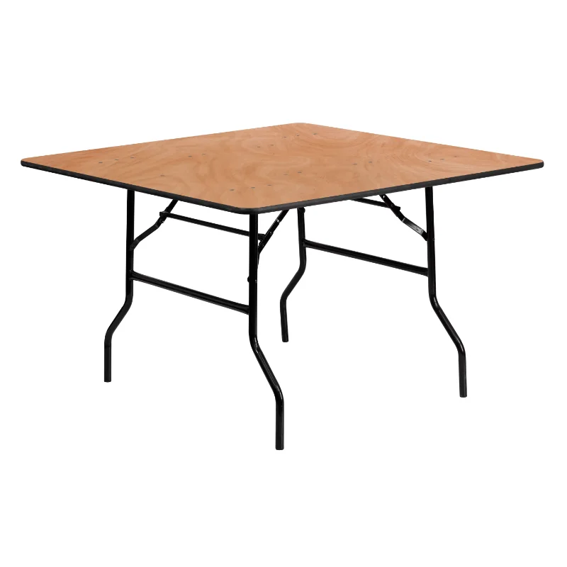 

LISM 4-Foot Square Wood Folding Banquet Table