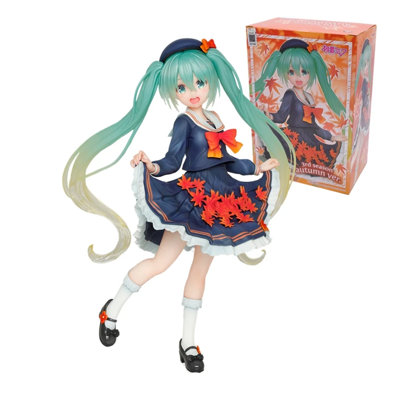 

Hatsune Miku Anime Figure 3rd Season Autumn Ver Kawaii Girl Action Figure Pvc 18cm Collection Model Ornaments Toys Birthday Gift