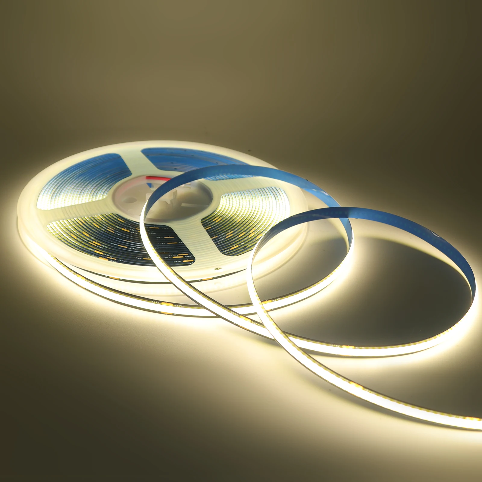 COB светодиодная лента 320LEDs/m тёплый белый 12V/24V 1M 5M 10M 20M