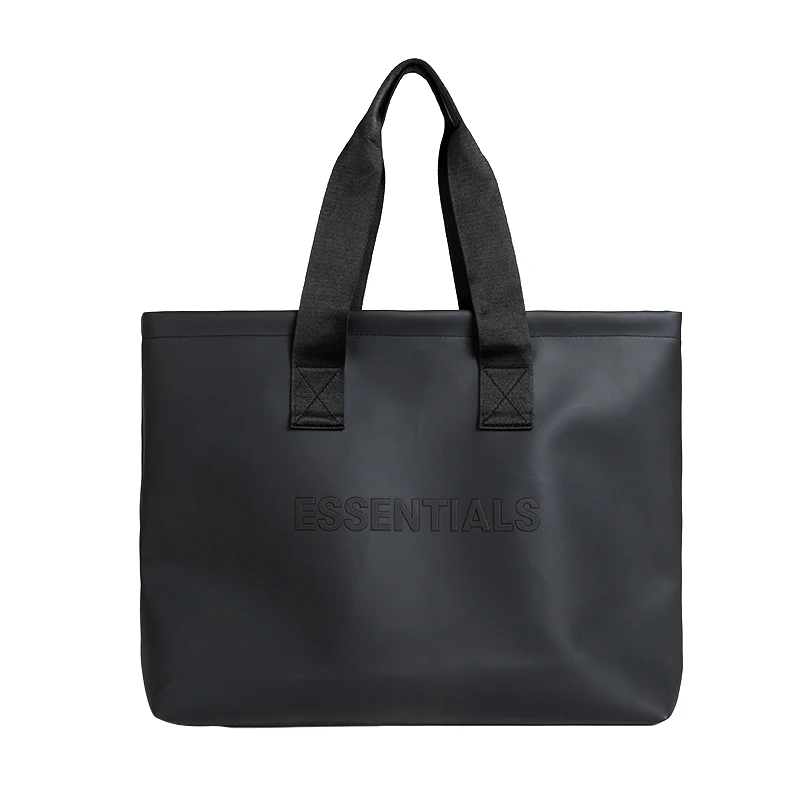 

2022 New ESSENTIALS Men Women Handbag Large Capacity PU Shoulder Bag for Travel Tote Bag