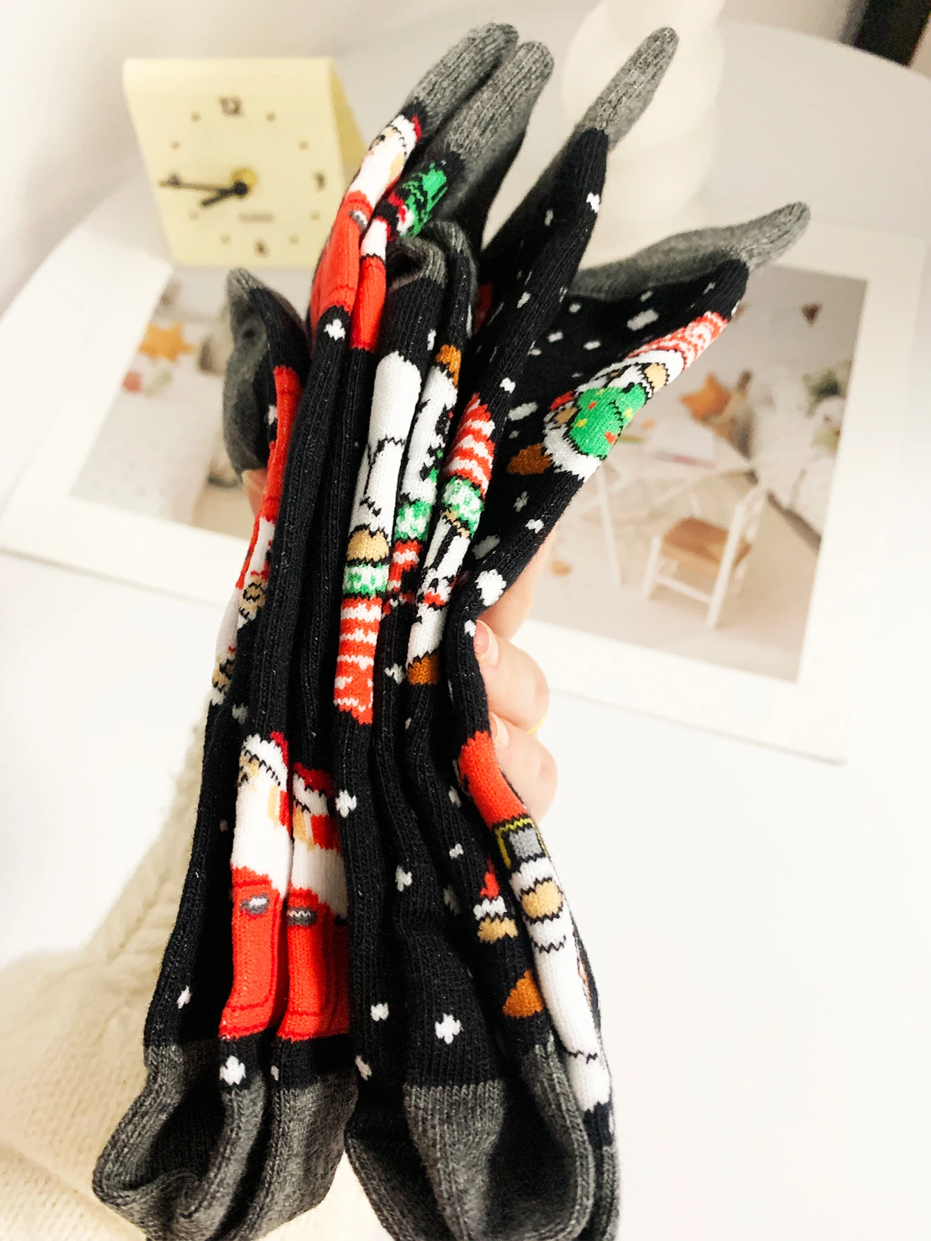 CHAOZHU 2 пары модных снежинок Санта-Клауса воходит роскошный автомобиль чтобы