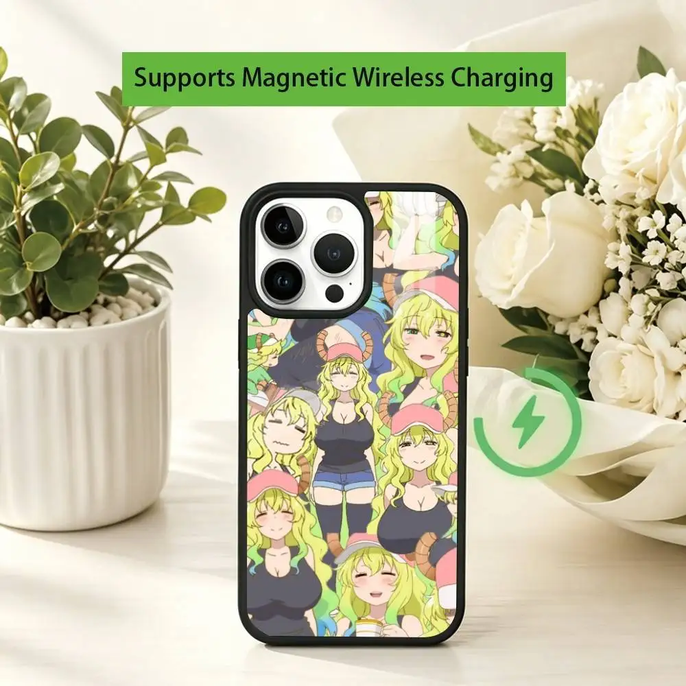 Чехол для телефона Kobayashi-san Chi Lucoa для iPhone 17, 16, 15, 14, 13, 12, 11 Plus, Pro с поддержкой магнитной беспроводной зарядки (art.: 3920db0b71bf2) - 3920db0b71bf2