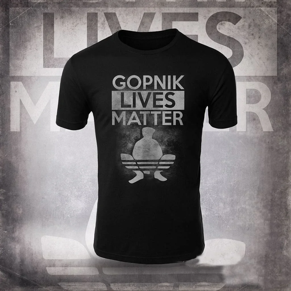 Gopnik Lives Matter. Забавная футболка с субкультурой слов новая из 100% хлопка коротким