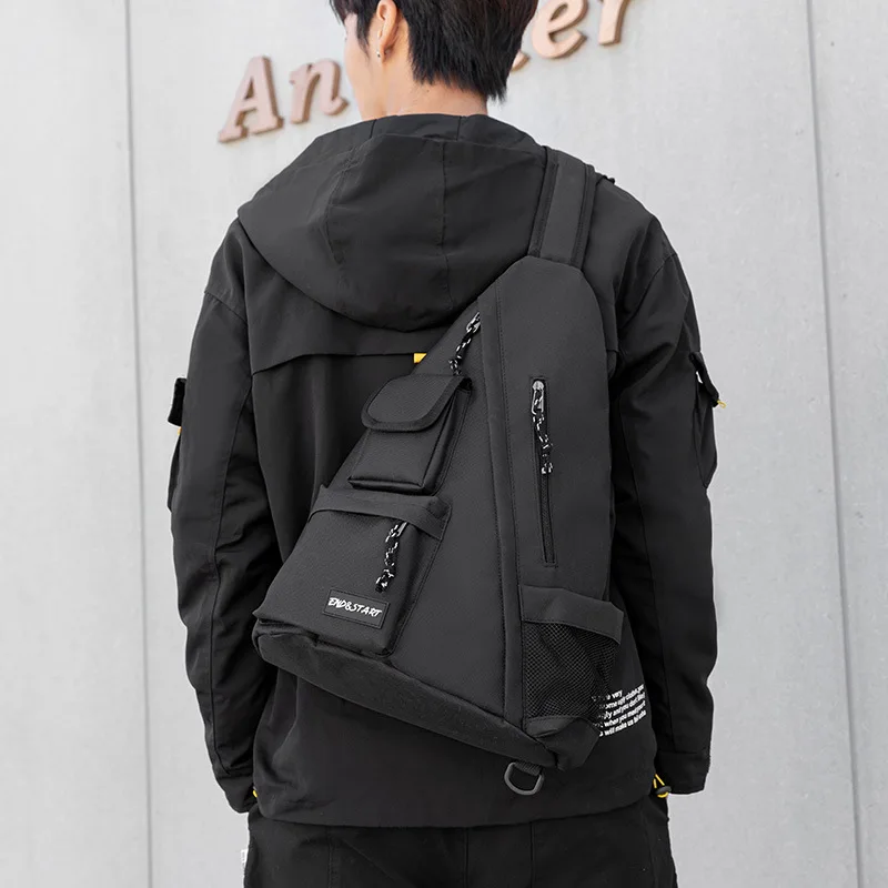 

Men's Bag Oxford Cloth Cross Shoulder Fashion Crossbody Chest Bags for Man 2022 Designer Student Sports Messenger Male Handbag