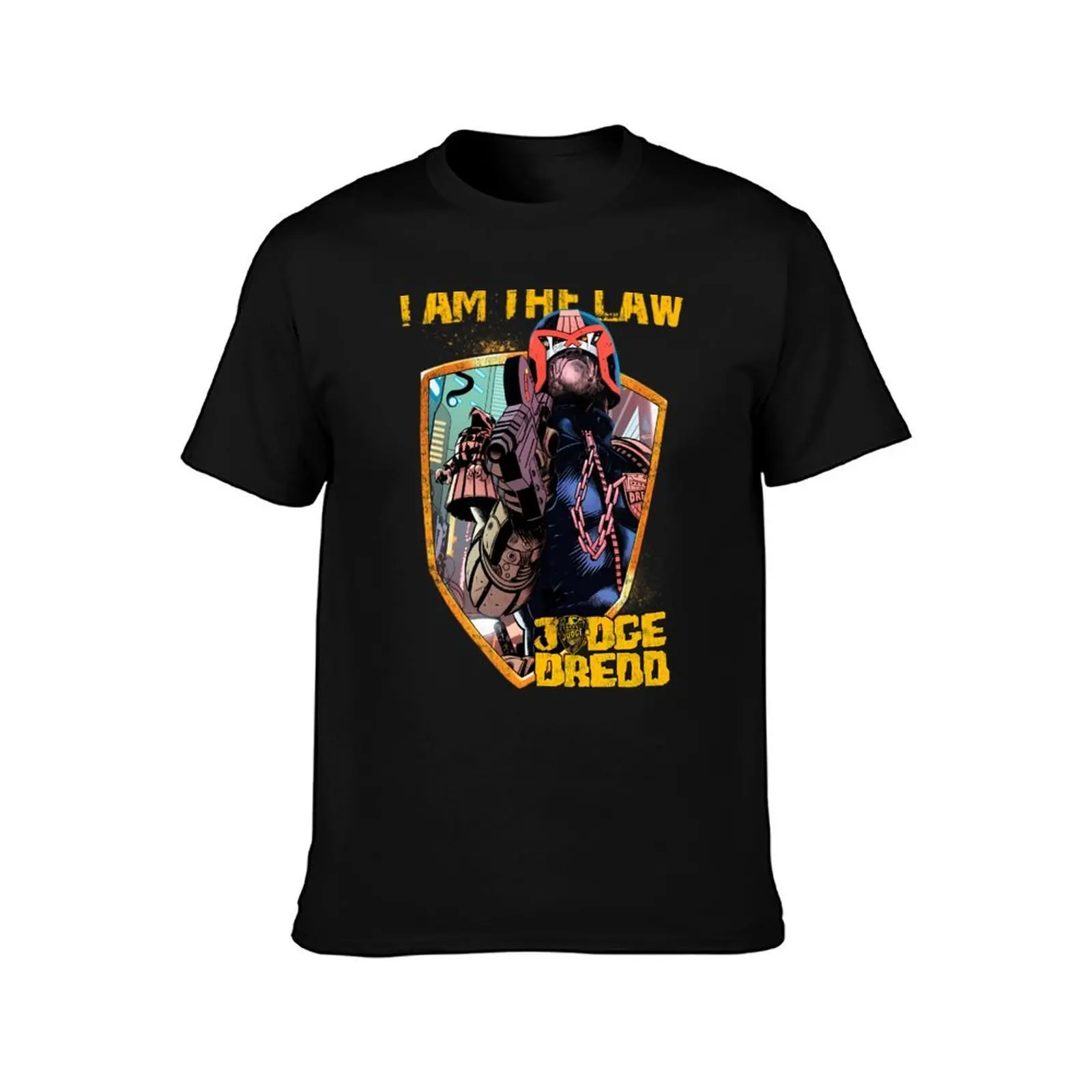 Фото Футболка Dredd - I Am The Law, простая повседневная футболка с коротким рукавом №2