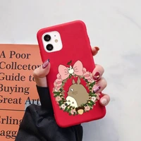 babaite totoro phone case soft solid color for iphone 11 12 13 mini pro xs max 8 7 6 6s plus x xr