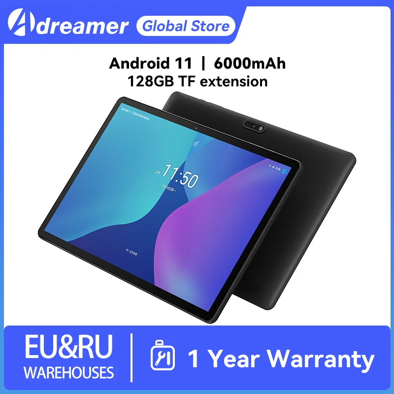 Adaleser Leoparad10 Tab 10.1 "Tablet 1280X800 Ips Android 11 Quad Core 2Gb Ram 32Gb Rom Bluetooth 6000Mah Wifi Tablet Pc Portatile