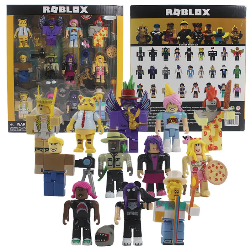 Фото 12 шт. коллекционных фигурок по игре Roblox с аксессуарами, модели кукол, игрушки для подарков на день рождения №2