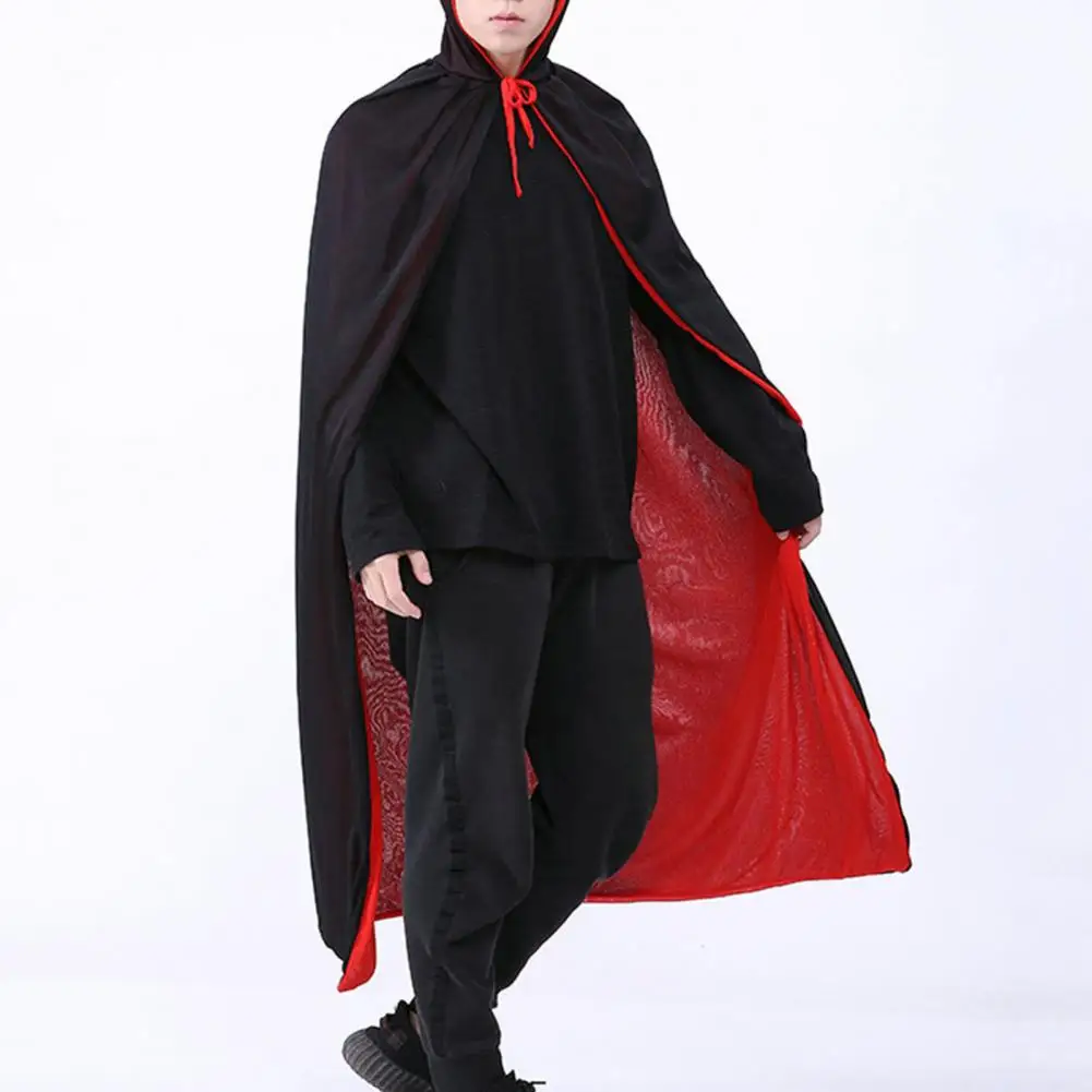 

Reversible Wear Cloak Reversible Black Halloween Cape for Kids Adults Witch Vampires Cloak Hooded Costume for Men Women