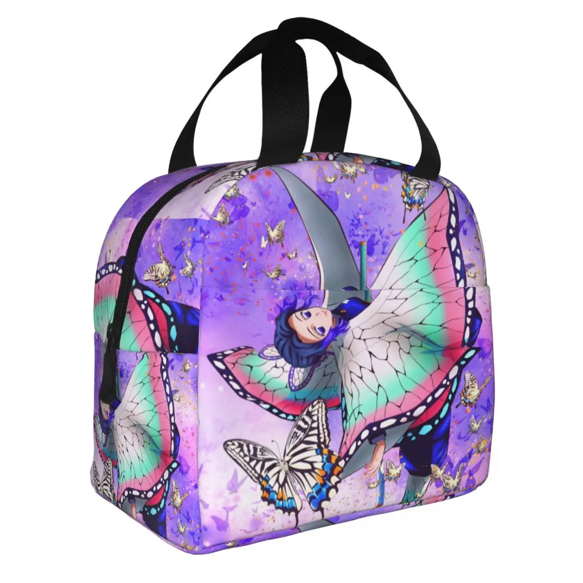 

Anime Shinobus Kochos Demons Slayers Lunch Bag for School Kids Office Sac Lunch Portable Thermal Cooler Lunch Box Handbag Gift