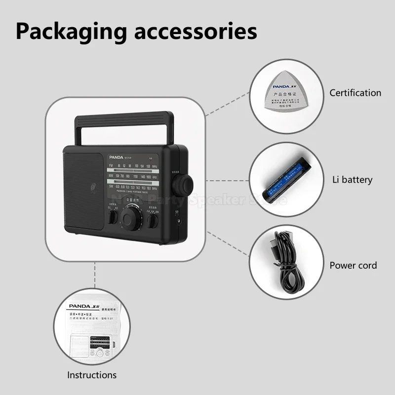 Полнодиапазонное портативное радио FM MW SW для пожилых людей настольная