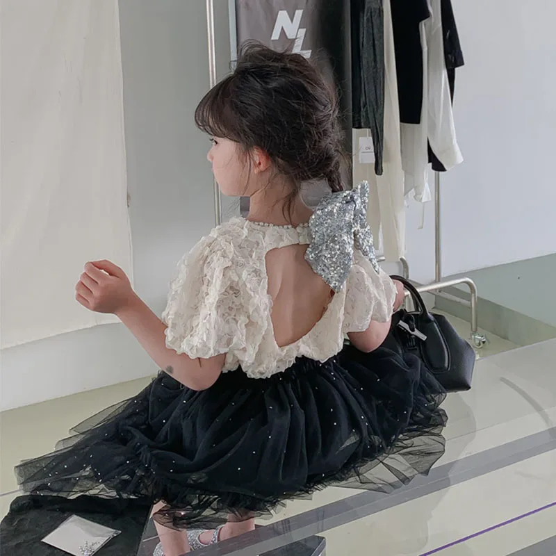 

Girls' love backless doll shirt children's clothes 2022 summer girls' three-dimensional flower blouse girls' Princess shirt 4-72