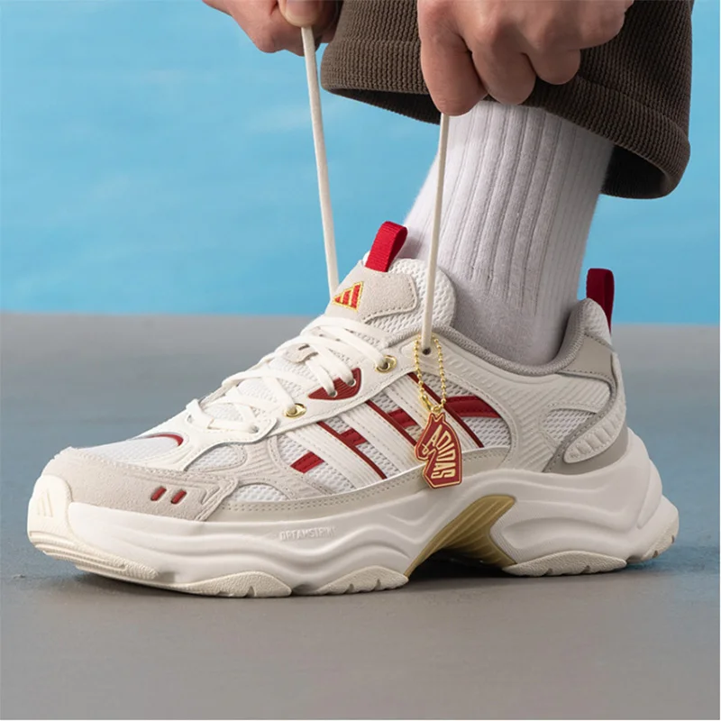 Фото Кроссовки adidas Cream Red Mesh Chunky Dad Shoes Dreamstrike Cushion Platform Casual для женщин и мужчин KI1846 №1