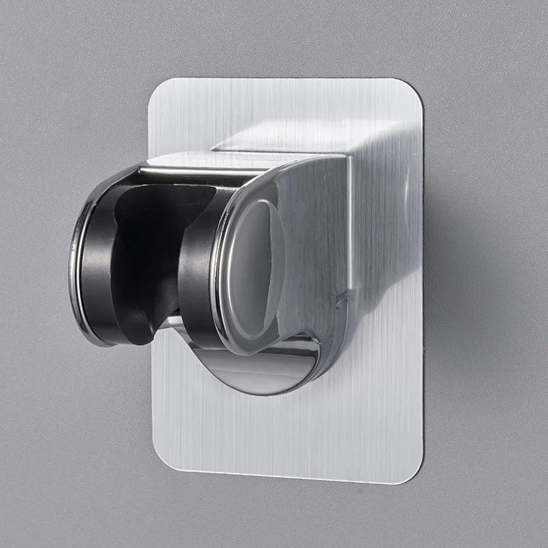 self adhesive shower head holder adjustable punch free bathroom bidet shower head stand bracket wall mounted kitchen accessories free global shipping