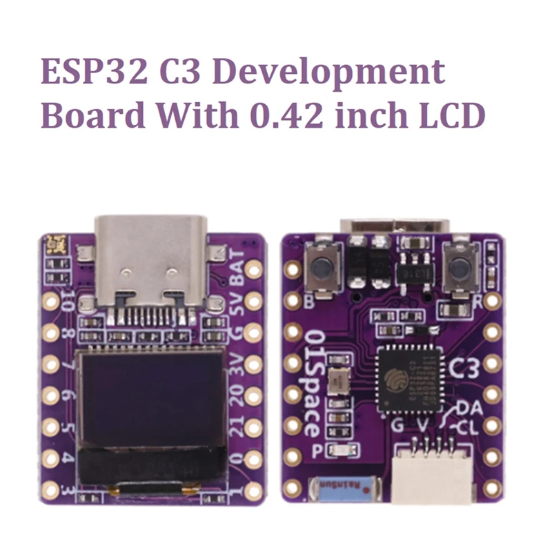 

Макетная плата ESP32 C3 с диагональю 0,42 дюйма, ЖК-дисплей