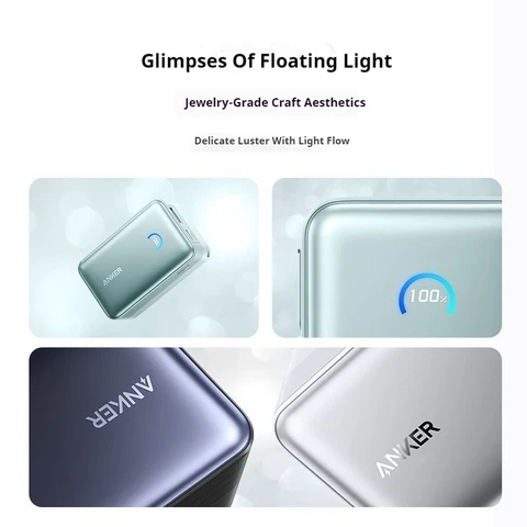Anker 10000 мАч Power Bank PD 45 Вт Быстрая зарядка со встроенным выдвижным кабелем Instacord Портативная внешняя батарея для iPhone 17