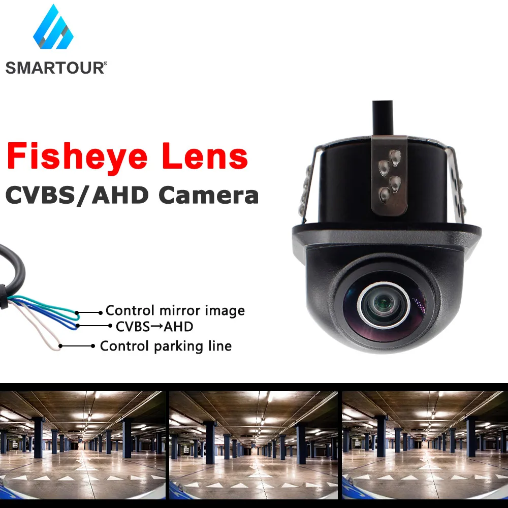 

Камера заднего вида Smartour, AHD камера заднего вида с функцией ночного видения, пробойник 20 мм, CCD, HD, для Android, DVD, монитор автомобиля