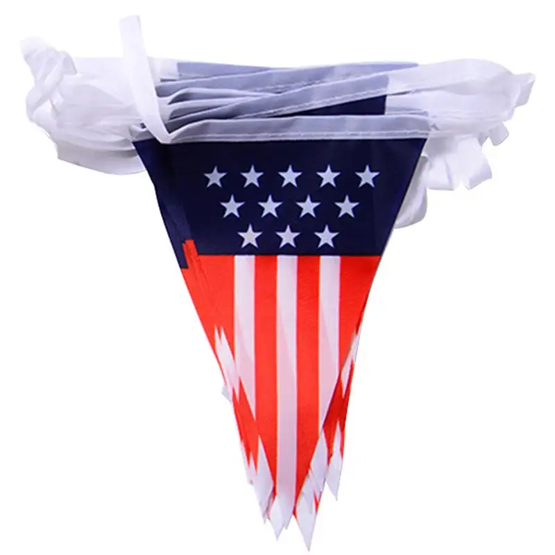 

4th American Flag 1421 20PCS Desk Flag American USUSA United States Of America Square Table Flag Desk Triangle Flag